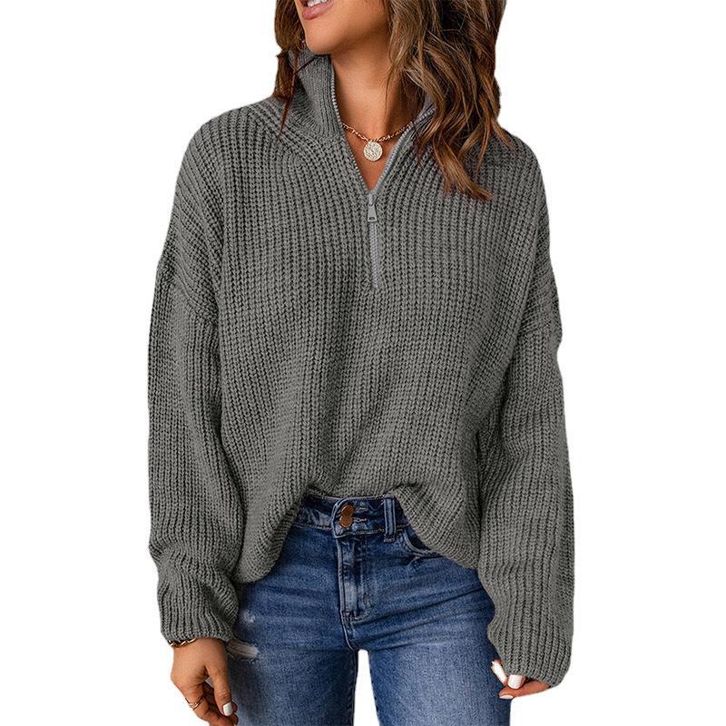 Ladies Turtleneck Pullover Knitted Sweater