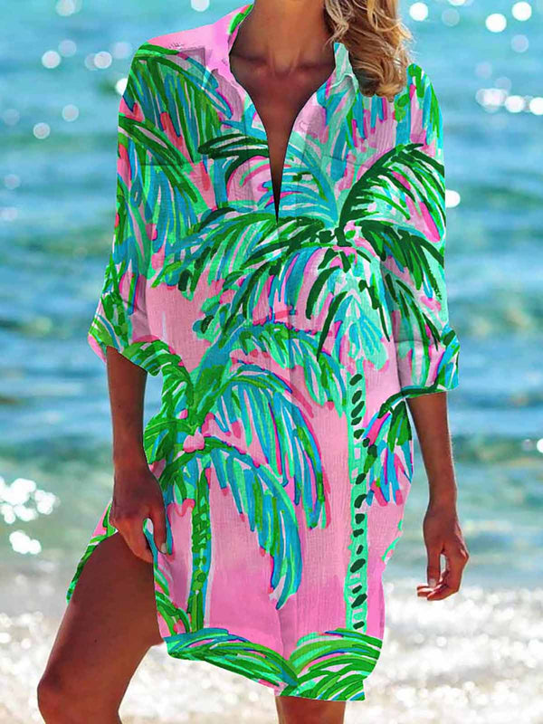 Colorful Printed Beach Casual Shirt