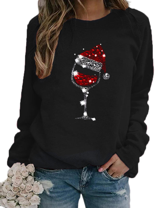Christmas Wine Glass Sweatshirt