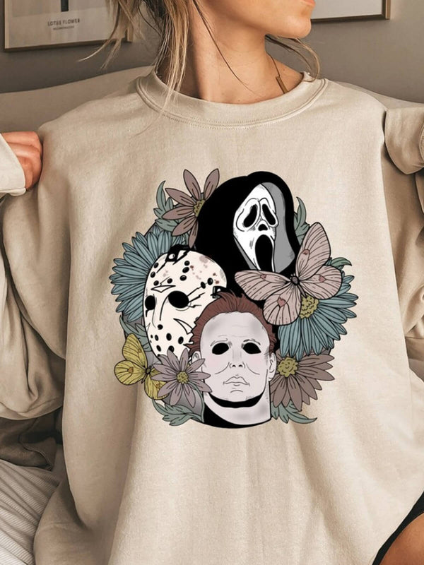 Trendy Horror Friends Halloween Sweatshirt