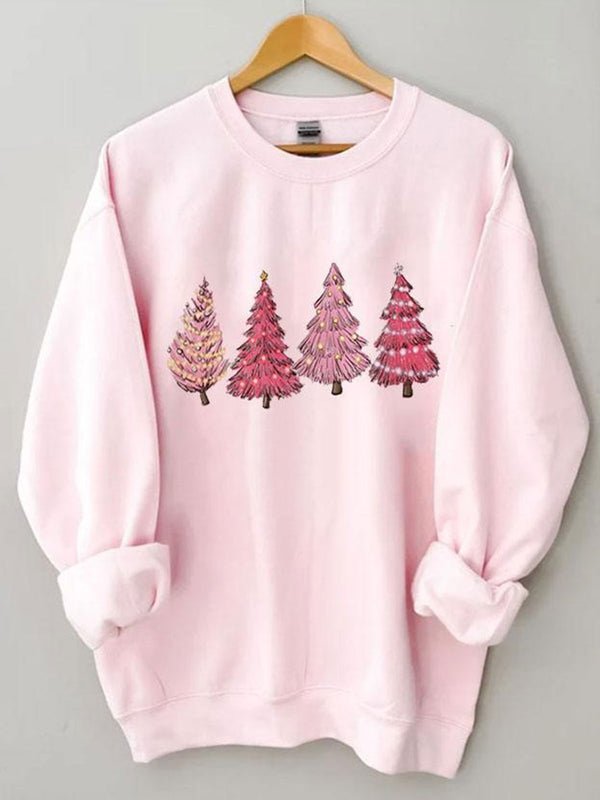 Pink Christmas Tree Sweatshirt 🎄