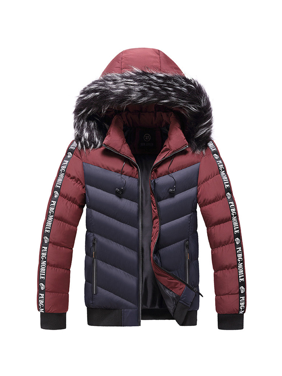 Hooded Coats Parkas with Thick Fur Collar Windproof