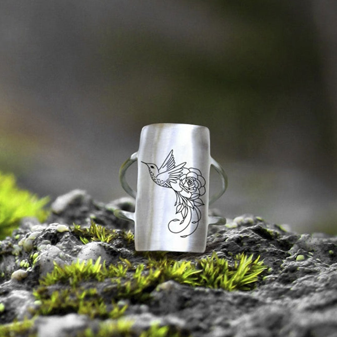 S925 Sterling Silver Hummingbird Ring - Gift For Animal Lover🐦