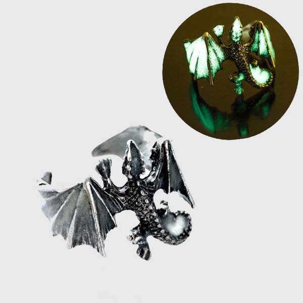 Glow In The Dark Roosting Dragon Ring