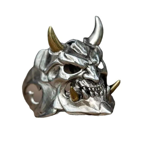 Retro Ghost King Head Bone Ring
