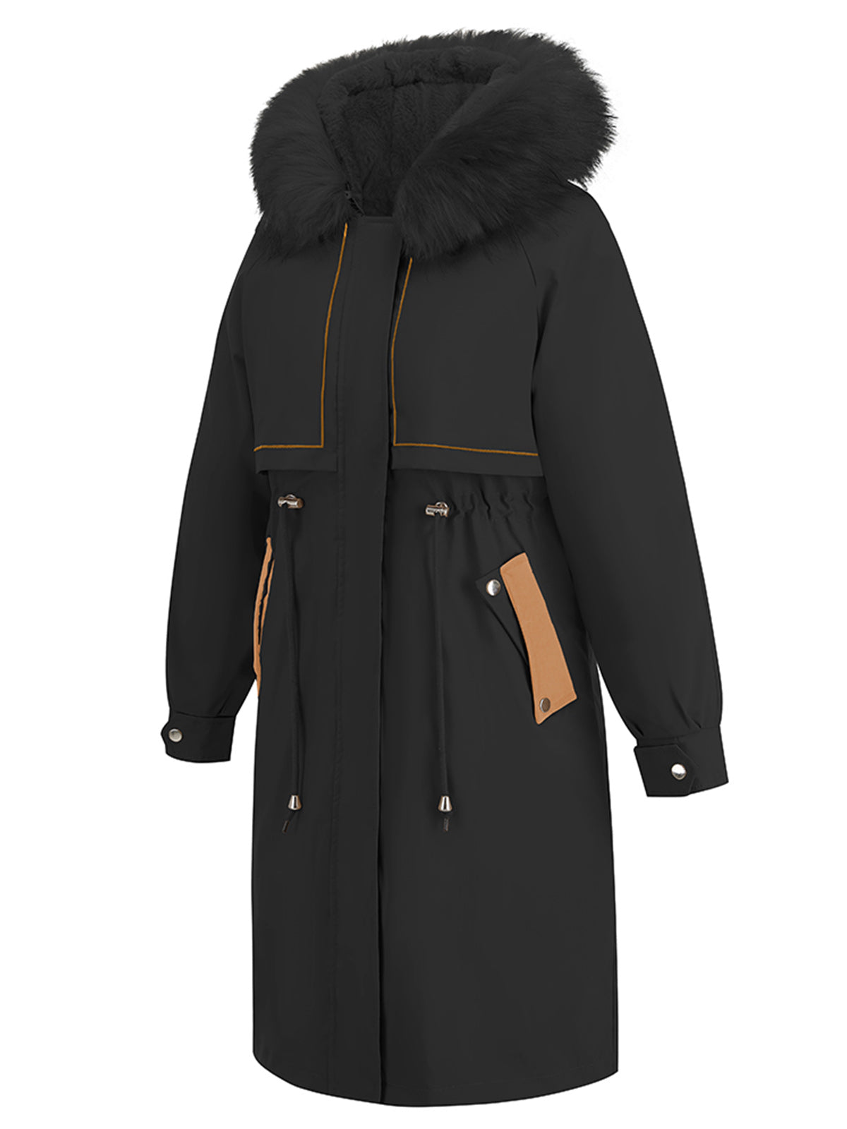 Warm Puffer Jacket Coat Thicken Parka with Hood