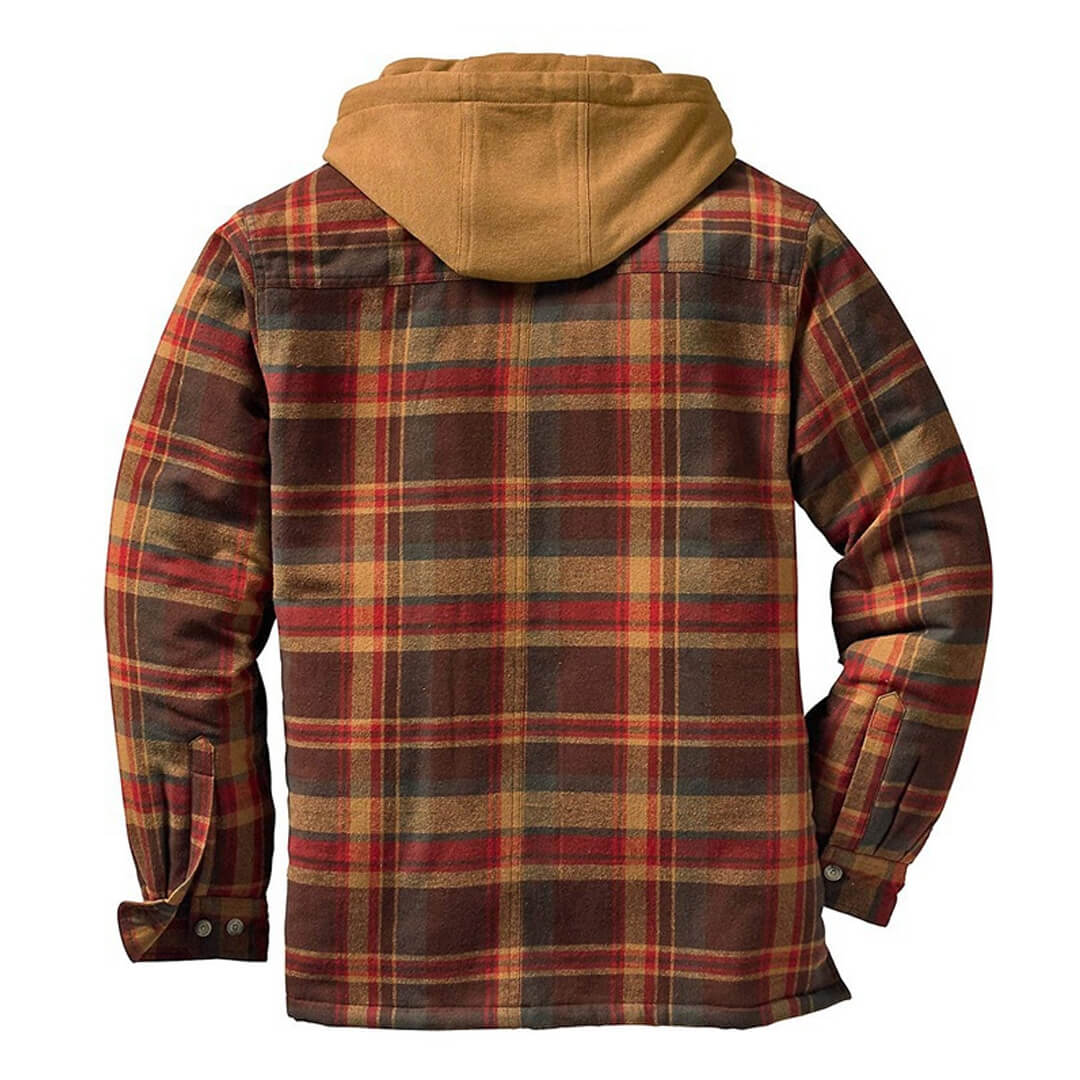 Men's Plaid Hooded Shirt Jacket