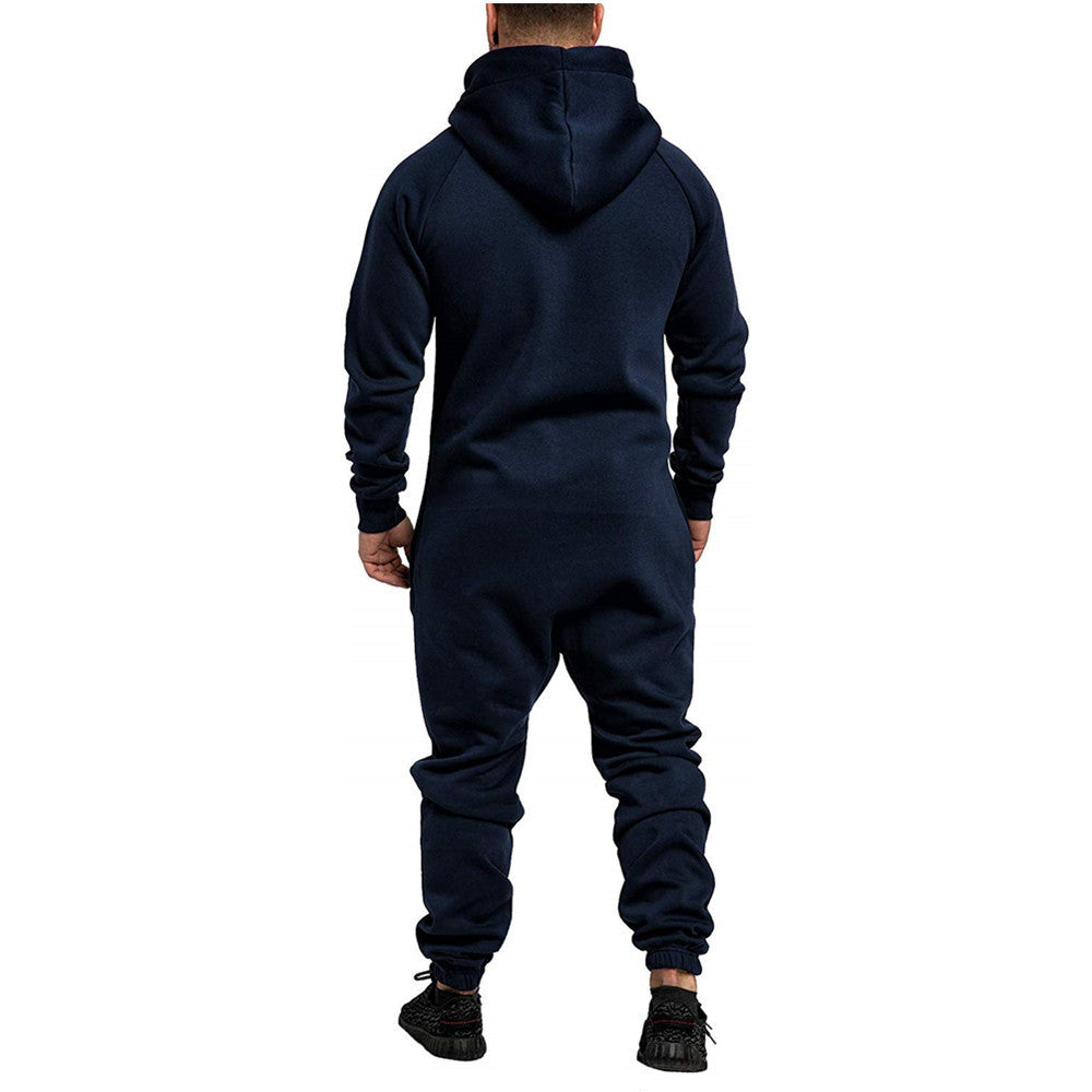 【PRE SALE】Hooded Fleece Solid Color Jumpsuit