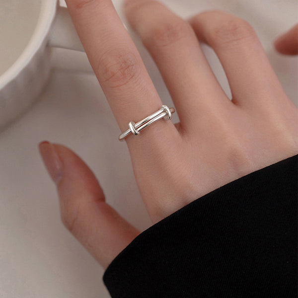 925 Sterling Silver Rope Wrap Ring