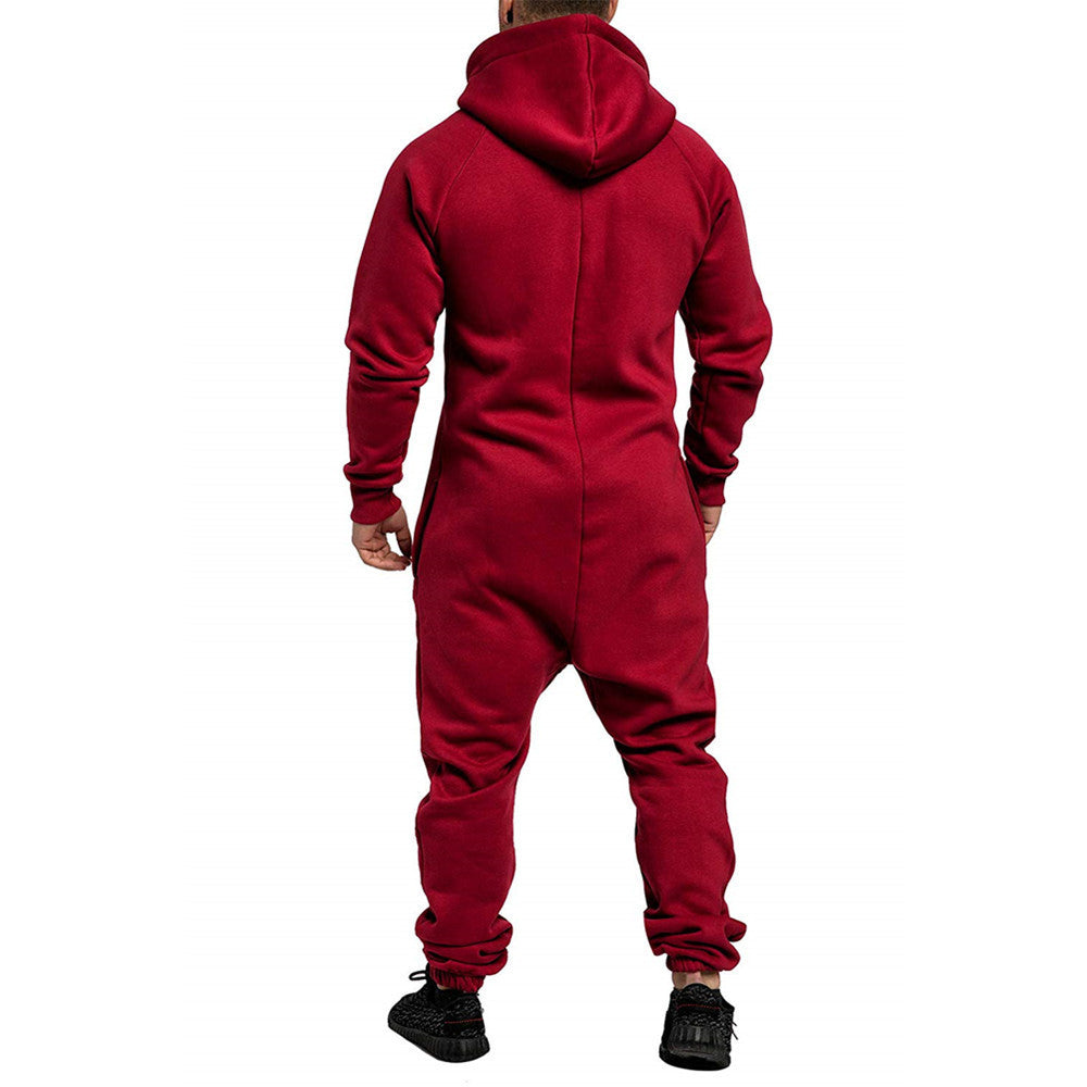 【PRE SALE】Hooded Fleece Solid Color Jumpsuit