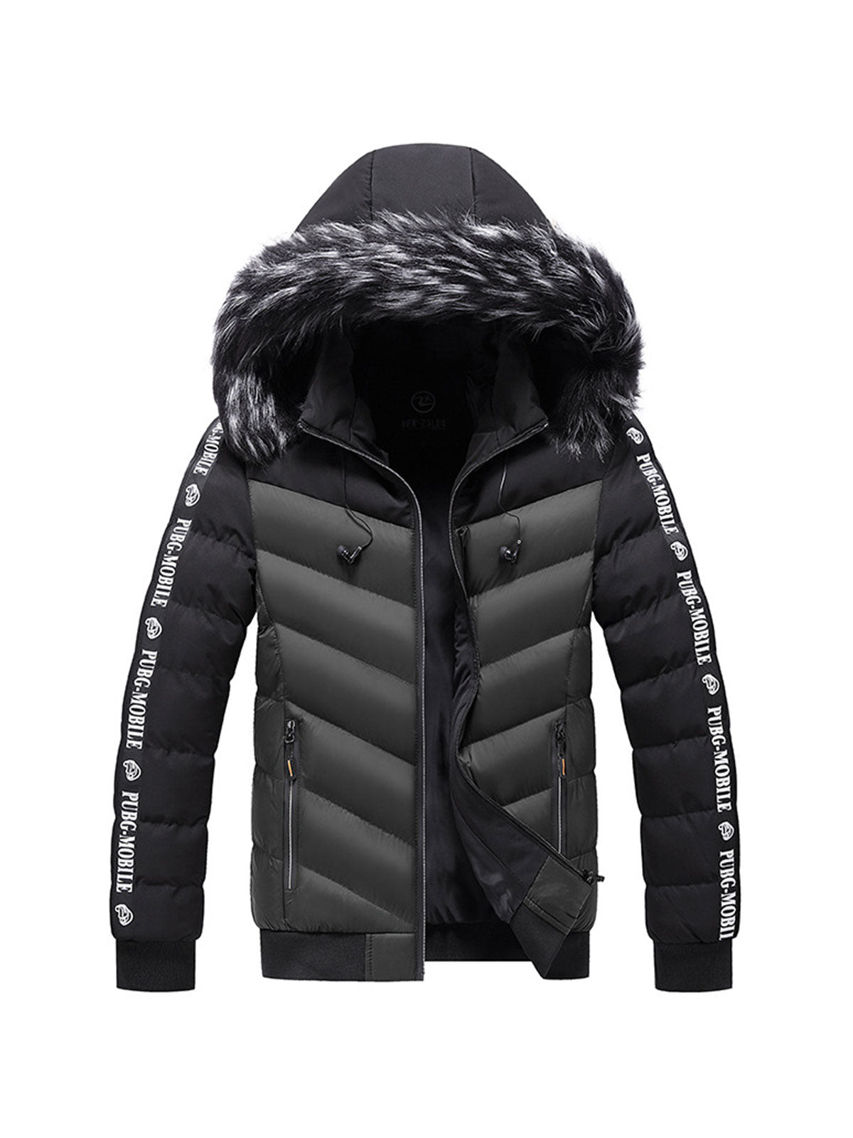 Hooded Coats Parkas with Thick Fur Collar Windproof