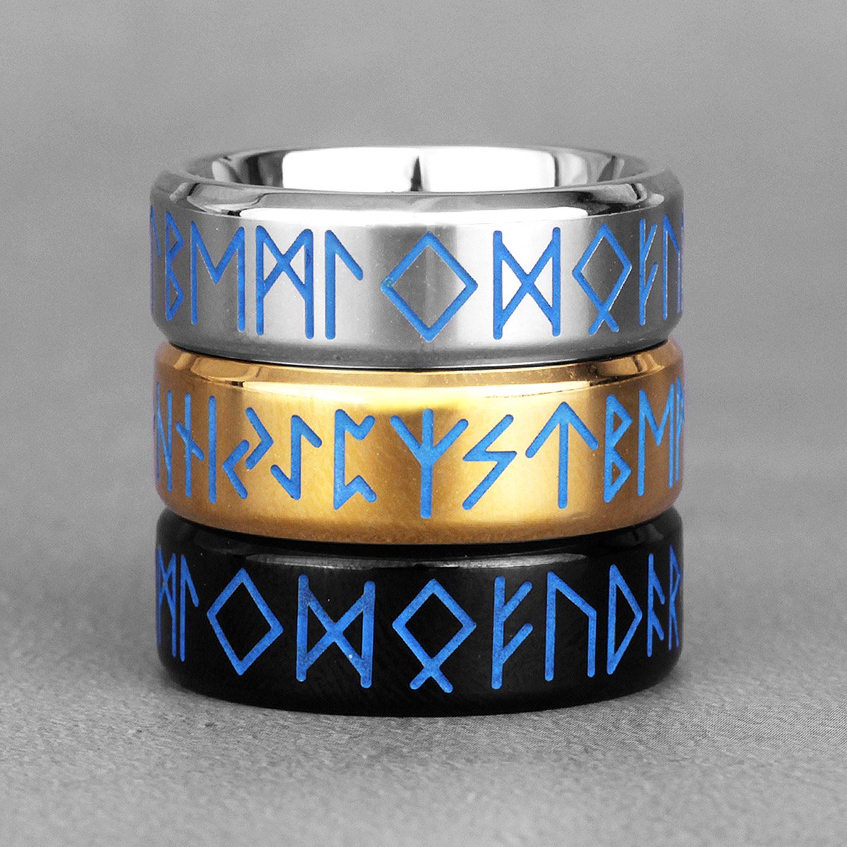 Viking Rune Spinner Rings