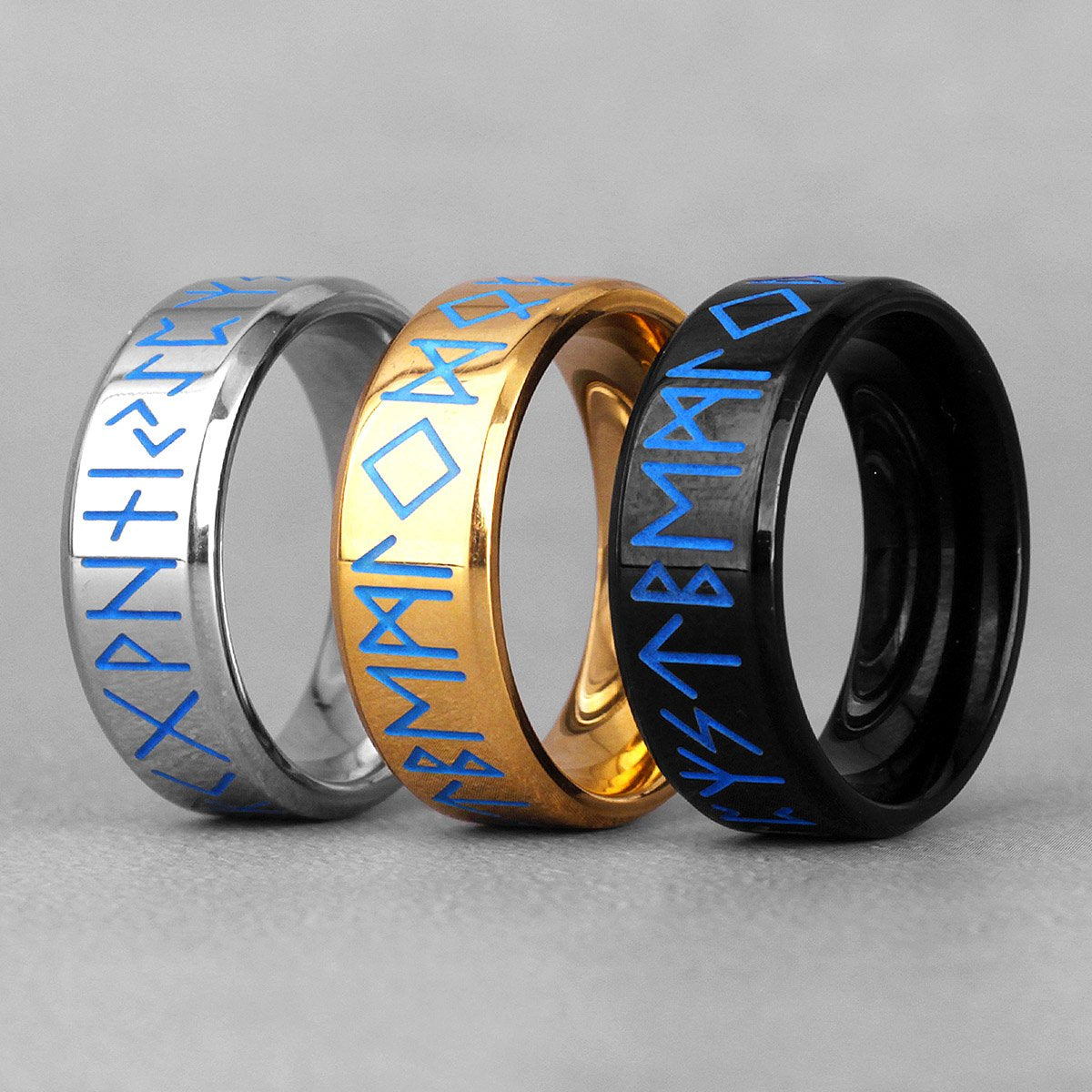 Viking Rune Spinner Rings